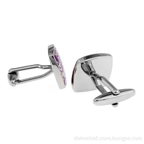 Wholesale Custom Men Engrave Cufflinks High Quality Cubic Cufflinks